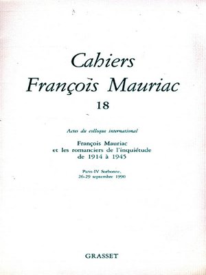 cover image of Cahiers numéro 18